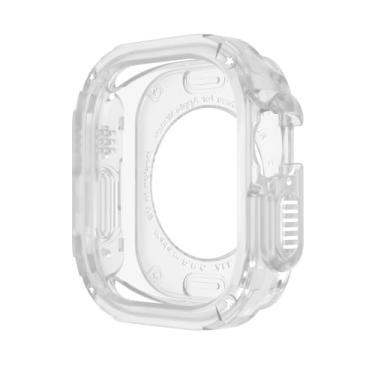 Imagem de ZUC Capa 2 em 1 para Apple Watch Series 8/7/SE/6/5/4 Ultra 41 mm, 45 mm, 40 mm, 44 mm, 49 mm, TPU, policarbonato, protetor à prova de choque para iWatch, 41mm, Ágata