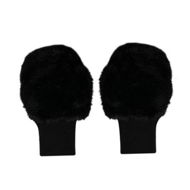 Imagem de Vaveren Luvas de golfe de meio dedo, luvas de golfe de inverno, acessórios esportivos modernos, tela sensível ao toque, elegantes e confortáveis, presentes, Preto