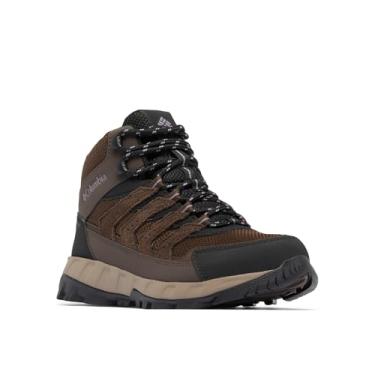 Imagem de Columbia Tênis feminino Strata Trail Mid impermeável para caminhada, Cordovan/granito roxo, 10 Wide