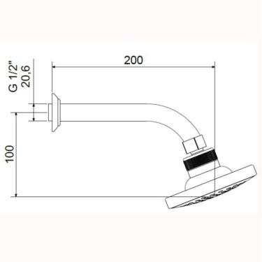 Imagem de Chuveiro de Parede Uni Meber Cromado