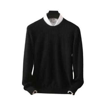 Imagem de Suéter Masculino De Tamanho Grande 100% Puro Cashmere De Mink, Pulôver