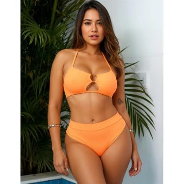 Imagem de Biquíni Feminino com Argola Frontal e Calcinha Cintura Alta