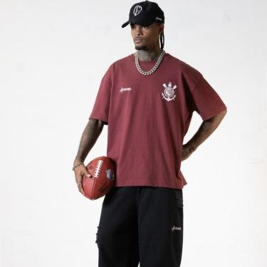 Imagem de Camisa Corinthians Approve Trillab NFL Oversized Grená - Masculino-Masculino