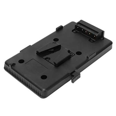 Imagem de Luqeeg Adaptador de Placa de Bateria para Câmera, Superfície Lisa, para Câmera Dslr, Luz de Vídeo, Material Abs Preto, Bateria Portátil V-mount