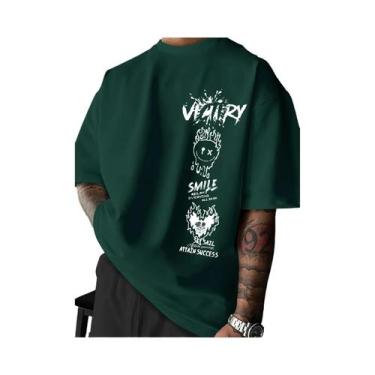 Imagem de Camiseta Masculina De Algodão Com Estampa De Grafite, Casual, Confortá