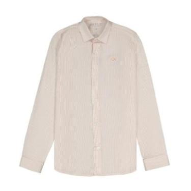 Imagem de Camisa Social Infantil Menino Longa Listrada Salmão Ogochi-Masculino