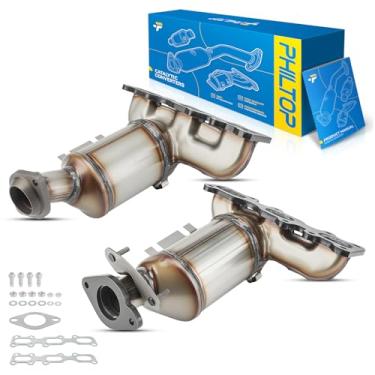 Imagem de PHILTOP Conversor catalítico de coletor de escape compatível com Ford Lincoln, 2013-2019 Explorer/Taurus/Flex/MKZ/MKS/Police Interceptor Utility, 2015-2018 Edge, 3,5/3,7L naturalmente aspirado