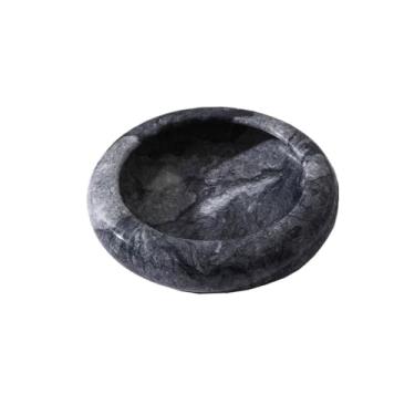 Imagem de Cinzeiros de cigarros, material de mármore, cinzeiro, decoração redonda, ambiente de trabalho interno e externo para residências, pátios, terraços ou cinzeiro doméstico ao ar livre (pequeno)