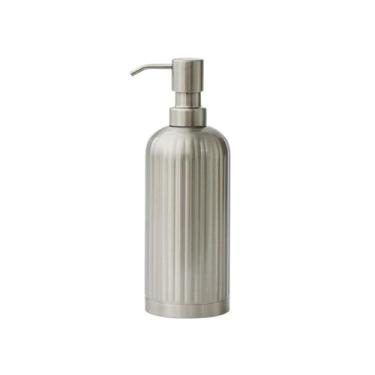 Imagem de Lindo frasco de loção de aço inoxidável 304 leve de luxo de 500 ml para casa de banho vazio dispensador de gel de chuveiro decoração de banheiro