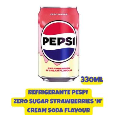Imagem de Refrigerante pepsi zero açucar sabores 330ml importado sabores:strawbe
