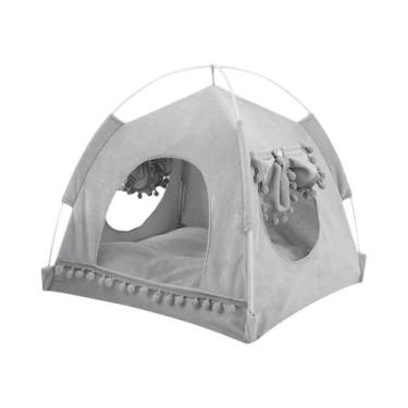 Imagem de Cama Tenda Para Gatos Confortável, Estilo Teepee, Rede Com Piso Para P