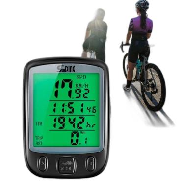 Imagem de Ciclocomputador Velocímetro Com Luz Noturna Bike Bicicleta