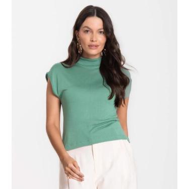 Imagem de Regata Feminina em Visco Tricot Infinita Cor Verde, M, Verde
