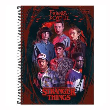 Imagem de Caderno Espiral Universitário Capa Dura 1 Matéria A4 80 Folhas Stranger Things Tilibra Estampa 1