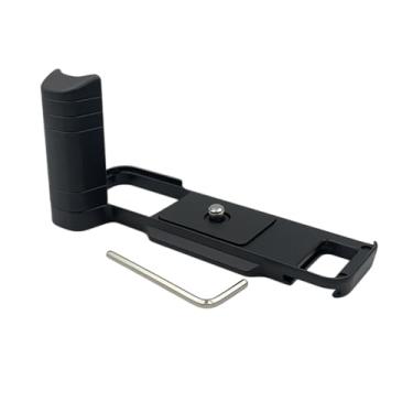 Imagem de SZZCNOX X-E5 Punho em forma de L de metal, liga de alumínio, suporte L para câmera Fujifilm X-E5 XE5 com suporte de sapata fria e furos de parafuso de 1/10.2 cm, placa de liberação rápida integrada