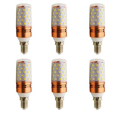 Imagem de Lâmpada LED padrão E14, 8 watts/800 lúmens, branco quente 3000 K, ângulo de feixe de 360°/Conjunto de 6 unidades para luminária de mesa/lustre