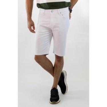 Imagem de Bermuda Branca Masculina Slim Sarja Elastano Anticorpus-Masculino