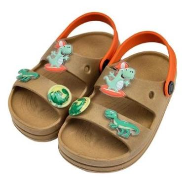 Imagem de Papete Infantil Babuche Menino Dinossauro Macio Magicc P-007-Masculino