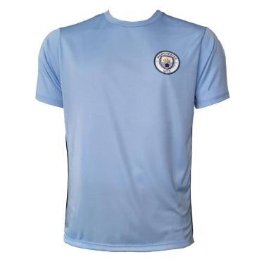 Imagem de Camiseta Fit Manchester City Juvenil - Azul Claro-Unissex