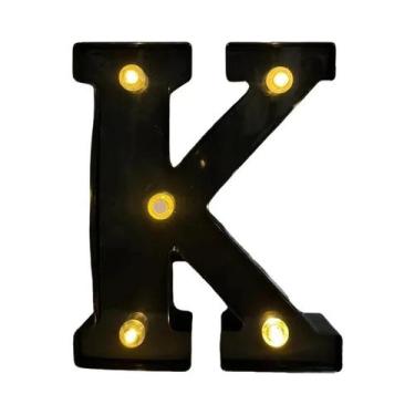 Imagem de Letras E Números De LED Pretos Iluminados Para Decoração De Casa, Bar,