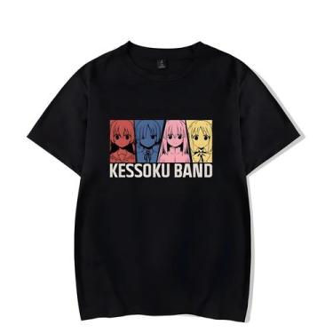 Imagem de Camiseta Masculina Bocchi the Rock Anime, Confortável, Com Estampa Hip