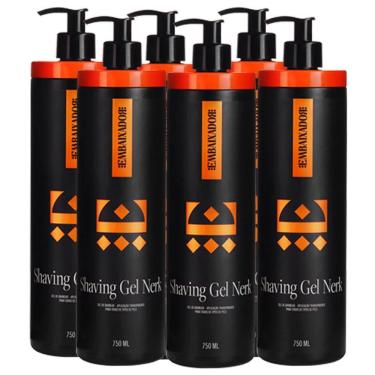 Imagem de Kit 6 Shaving Gel De Barbear Nerk Embaixador 750Ml