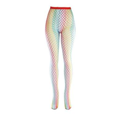 Imagem de Meia Calca Arrastao Colorida Carnaval - Cromus