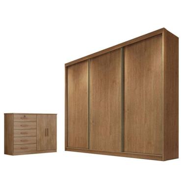 Imagem de Guarda Roupa Casal Medelim E Cômoda Seul Cumaru 23 - Novo Horizonte