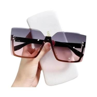 Imagem de Óculos De Sol Femininos Slim Com Armação Metálica Estilo Europeu-Ameri