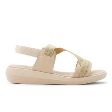 Imagem de Sandália Usaflex Plataforma Multimateriais Feminina-Feminino