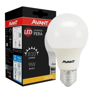 Imagem de Lâmpada Led 9w Bulbo Economica Bivolt Branca Quente 3000K - Avant