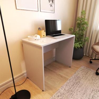 Imagem de Escrivaninha Mesa Escritório 80cmx47cm 80cm Cinza Cristal - Bramov Móv