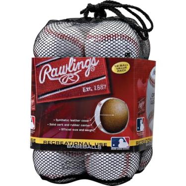 Imagem de Kit de bola de beisebol Rawlings OLB3BAG12, pacote com 12