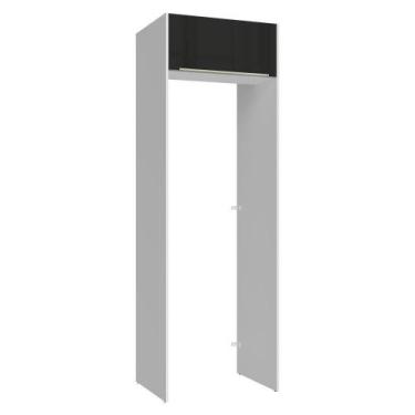Imagem de Porta-geladeira 73 Cm 1 Porta Basculante Branco/preto Lux Madesa Branc