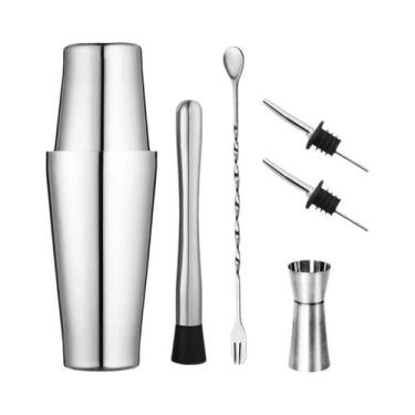 Imagem de Conjunto De Coqueteleira Boston Em Aço Inoxidável Profissional Para Ba