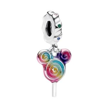 Imagem de Pingente De Prata Esterlina Mickey Minnie Para Mulheres, Charme Rosa, 