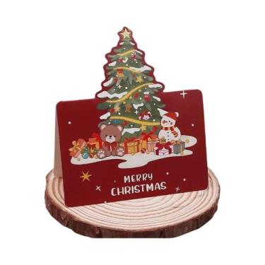 Imagem de Cartões De Natal Miniatura 6PCS Com Envelope Escolar, Cartão Postal E 