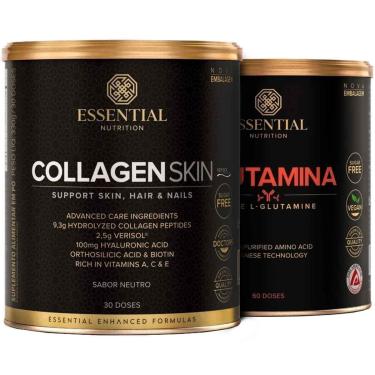 Imagem de Kit Collagen Skin + Glutamina Pura Essential Nutrition Neutro-Unissex