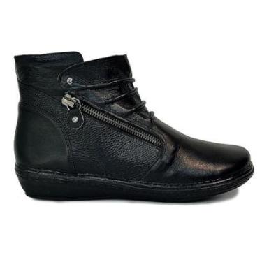 Imagem de Bota Feminina Casual J.Gean Dr0006 Couro Zíper Alto Conforto Gênero:Feminino;Cor:;Tamanho:36-Feminino