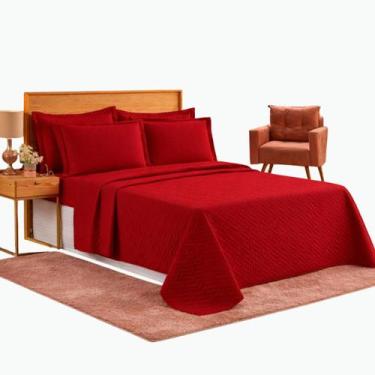 Imagem de Colcha Cocha Cobre Leito Jogo Roupa Cama Casal Padrao 3 Pçs Matelado B