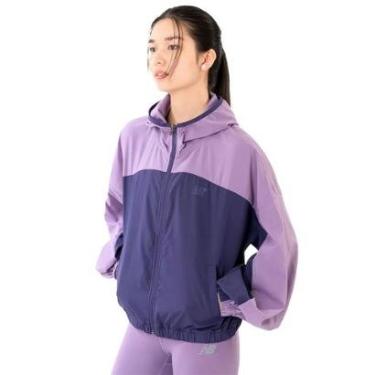 Imagem de Jaqueta New Balance Sport Woven Roxa Feminina-Feminino