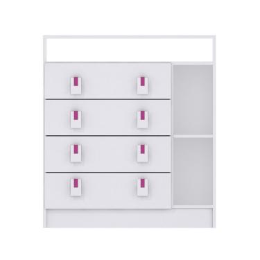 Imagem de Cômoda Infantil Em Mdp Com 4 Gavetas Percasa Branco