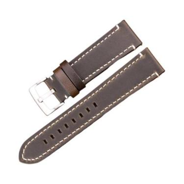 Imagem de Pulseiras De Couro Retro Para Relógios 18mm 20mm 22mm 24mm Com Liberaç