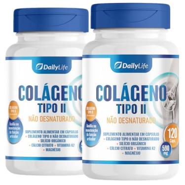 Imagem de Kit 2x Colageno Tipo 2 Uc2 Collagen 40mg + Vitamina Calcio Magnesio 120 Capsulas Suplemento Collagen Para Articulação - Daily Life