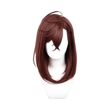 Imagem de Peruca Curta Marrom Vermelha Para Cosplay Momo Ayase Anime Cabelo Sint