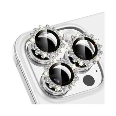 Imagem de Protetor De Lente De Câmera Em Vidro Com Engrenagem Metálica 3D Diaman