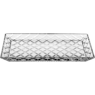 Imagem de Prato Para Bolo Retangular Home&co Eco Crystal 3x32x17cm - HOME & CO