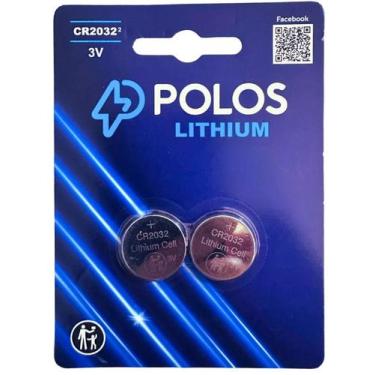 Imagem de Bateria Lithium CR2032 3V 2 Unidades Polos