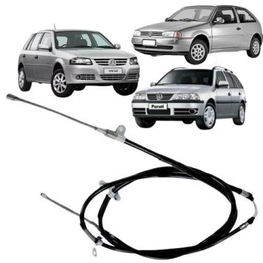 Imagem de Cabo de Freio de Mão para VW Gol e Parati G2 G3 G4 - Freio a Tambor - 