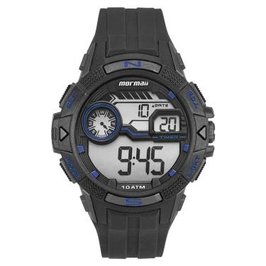 Imagem de Relógio MORMAII masculino digital preto azul MO5007/8A
